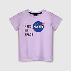 Футболка хлопковая детская Nasa i need my space, цвет: лаванда