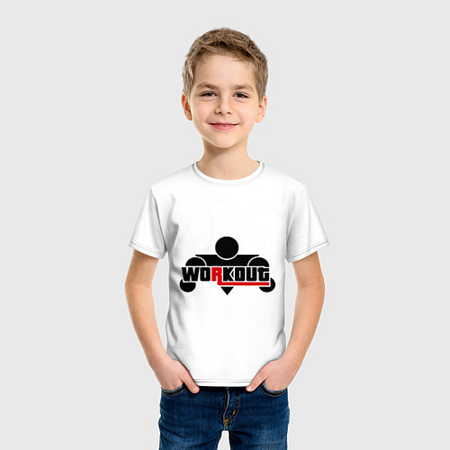 Детская футболка WorkOut: GTA V Style / Белый – фото 3