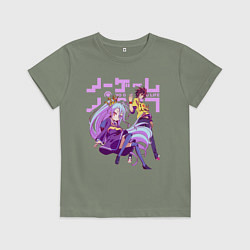 Футболка хлопковая детская No Game No Life, цвет: авокадо