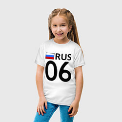 Футболка хлопковая детская RUS 06 цвета белый — фото 2