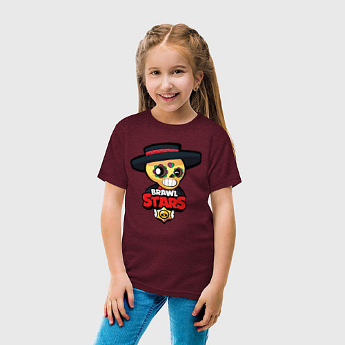 Детская футболка Brawl Stars 8 / Меланж-бордовый – фото 4