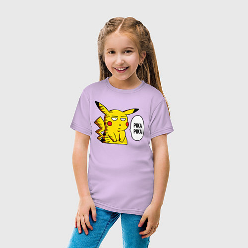 Детская футболка Pika Pika Okay / Лаванда – фото 4