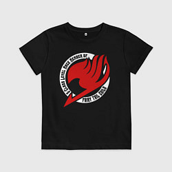 Футболка хлопковая детская Fairy Tail, цвет: черный