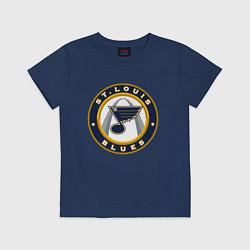 Футболка хлопковая детская St Louis Blues, цвет: тёмно-синий