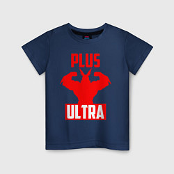 Футболка хлопковая детская PLUS ULTRA красный, цвет: тёмно-синий