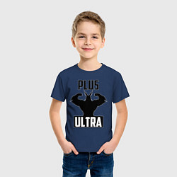 Футболка хлопковая детская PLUS ULTRA черный, цвет: тёмно-синий — фото 2