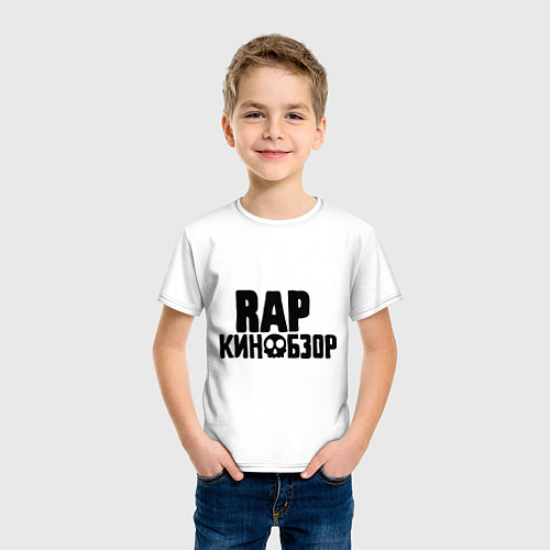 Детская футболка Rap кинообзор / Белый – фото 3
