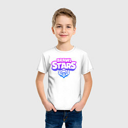 Футболка хлопковая детская BRAWL STARS цвета белый — фото 2