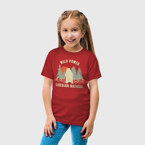 Детская футболка Сибирь Дикая сила / Красный – фото 4