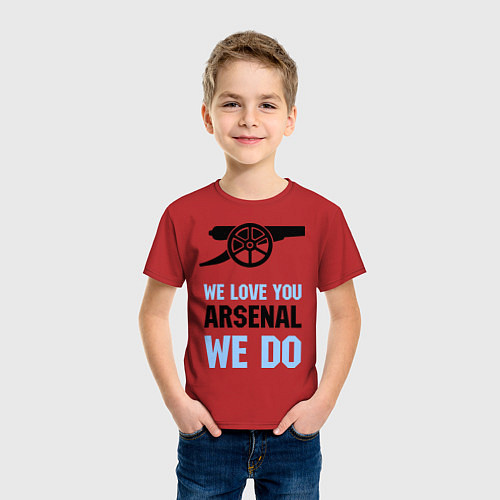 Детская футболка We love you Arsenal / Красный – фото 3