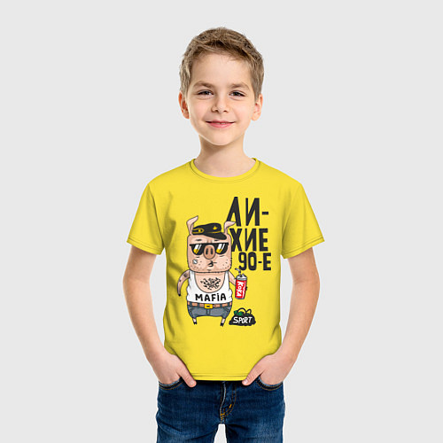 Детская футболка Лихие 90-е / Желтый – фото 3