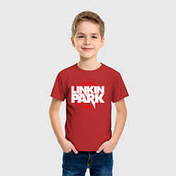 Футболка хлопковая детская LINKIN PARK, цвет: красный — фото 2