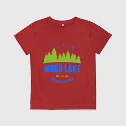 Футболка хлопковая детская Wood Lake, цвет: красный