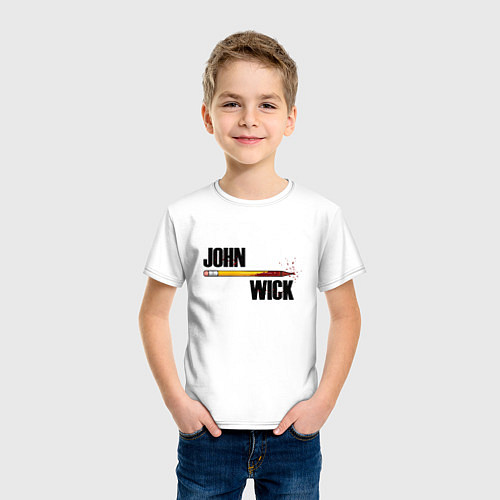 Детская футболка John Wick / Белый – фото 3