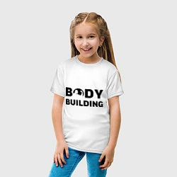 Футболка хлопковая детская Body building, цвет: белый — фото 2