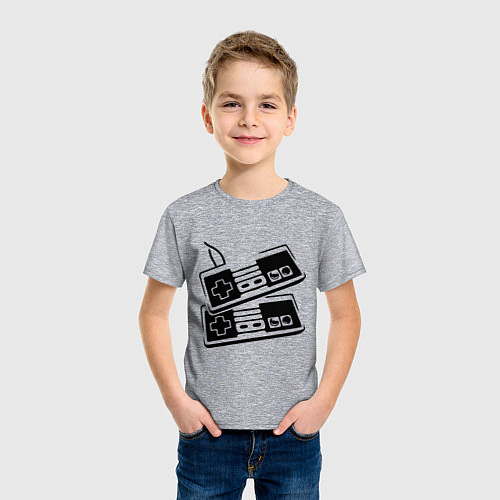 Детская футболка Джойстики / Меланж – фото 3