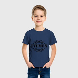 Футболка хлопковая детская Made in Tyumen, цвет: тёмно-синий — фото 2