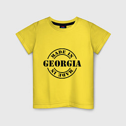 Футболка хлопковая детская Made in Georgia (сделано в Грузии), цвет: желтый