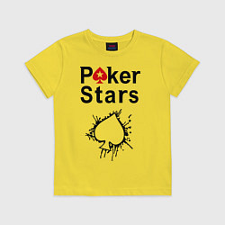 Футболка хлопковая детская Poker Stars, цвет: желтый