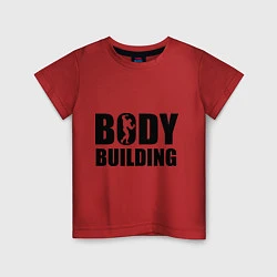 Футболка хлопковая детская Bodybuilding, цвет: красный