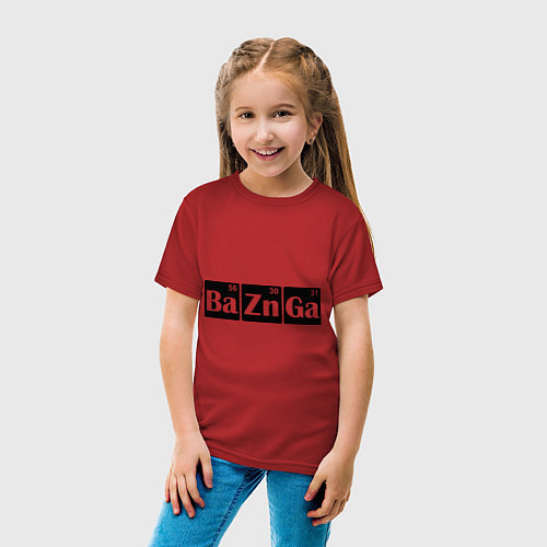 Детская футболка Bazinga / Красный – фото 4