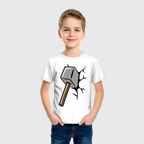 Детская футболка Молот бурь / Белый – фото 3