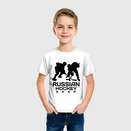 Детская футболка Russian hockey stars / Белый – фото 3