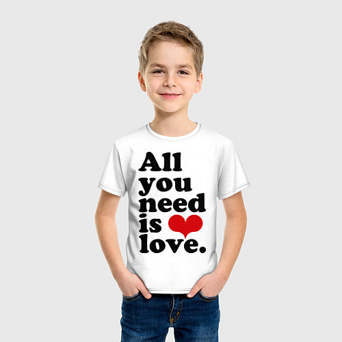 Детская футболка Is love / Белый – фото 3