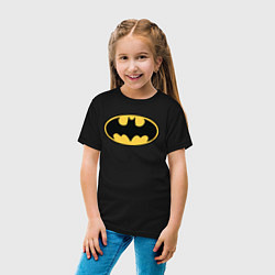Футболка хлопковая детская Batman, цвет: черный — фото 2