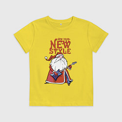 Футболка хлопковая детская New Year - new style!, цвет: желтый