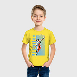 Футболка хлопковая детская Justice Wonder Woman, цвет: желтый — фото 2