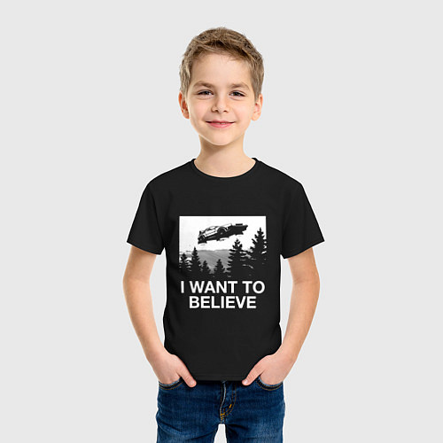 Детская футболка I WANT TO BELIEVE / Черный – фото 3