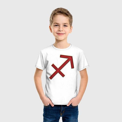 Детская футболка Стрелец Sagittarius / Белый – фото 3