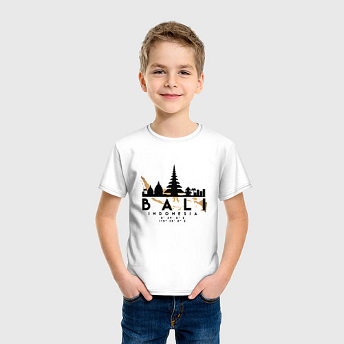 Детская футболка Бали Индонезия / Белый – фото 3