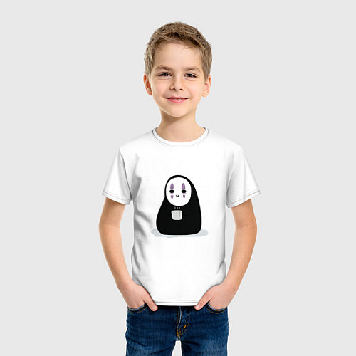 Детская футболка Безликий и чаек / Белый – фото 3