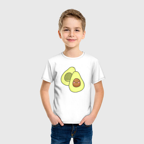 Детская футболка Авокадо / Белый – фото 3
