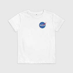 Футболка хлопковая детская Misa nasa, цвет: белый