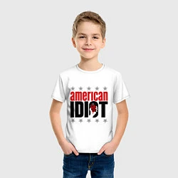 Футболка хлопковая детская American idiot, цвет: белый — фото 2