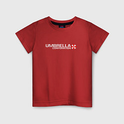 Футболка хлопковая детская UMBRELLA CORP, цвет: красный