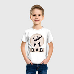 Футболка хлопковая детская DAB Panda, цвет: белый — фото 2