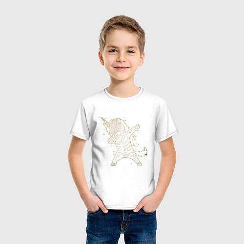 Детская футболка Dabbing Unicorn / Белый – фото 3