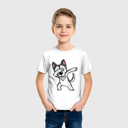 Детская футболка Dabbing Dog / Белый – фото 3