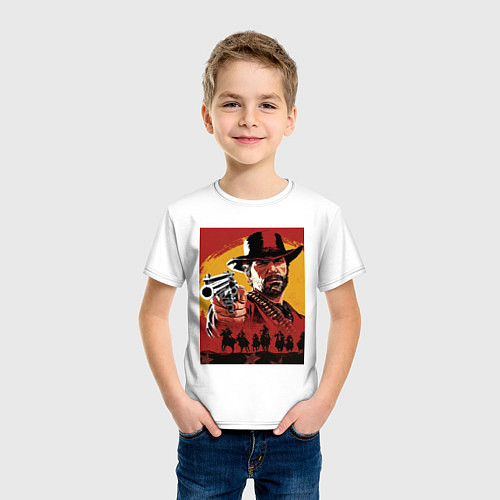 Детская футболка Red dead redemption 2 / Белый – фото 3