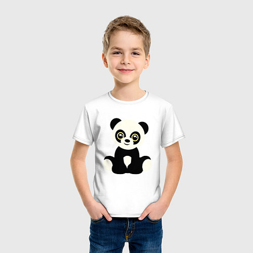Детская футболка Милая панда / Белый – фото 3