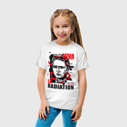 Футболка хлопковая детская Marie Curie, цвет: белый — фото 2