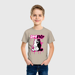 Футболка хлопковая детская MONOKUMA, цвет: миндальный — фото 2