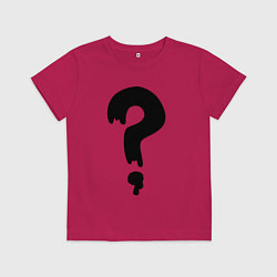 Футболка хлопковая детская Знак Вопроса, цвет: маджента