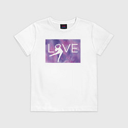 Футболка хлопковая детская LOVE, цвет: белый