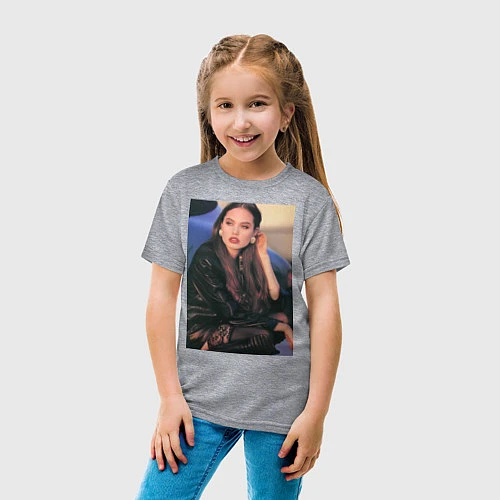 Детская футболка Анджелина Джоли / Меланж – фото 4