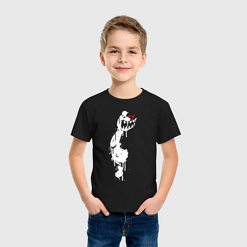 Детская футболка Monokuma paint / Черный – фото 3